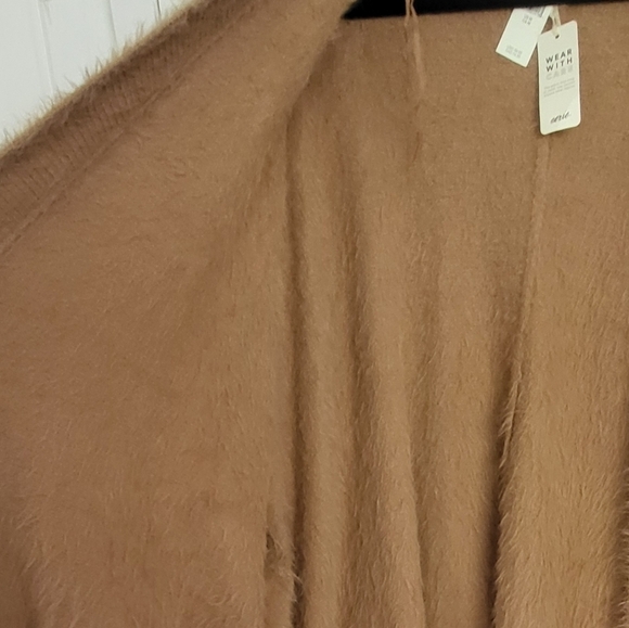 Aerie Eyelash Drop Shoulder Shortsleeve Soft Open Front Cardigan Sweater - Picture 5 of 11